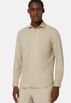 Dove Grey Regular Fit Linen Shirt|Boggi Milano Clearance