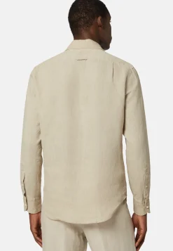 Dove Grey Regular Fit Linen Shirt|Boggi Milano Clearance
