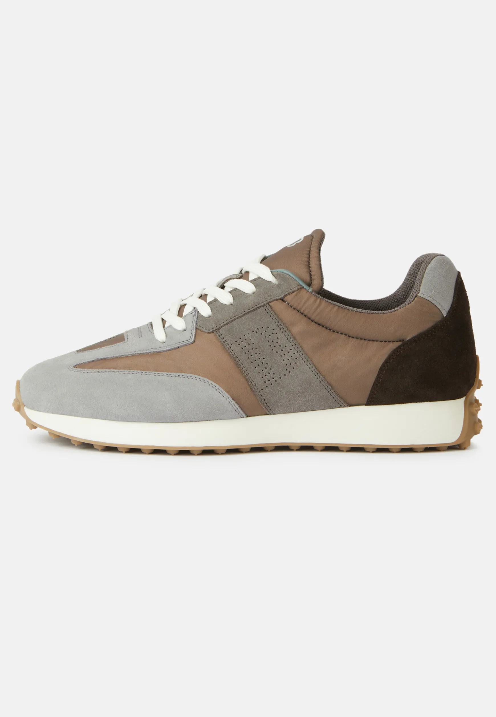 Dove Grey Trainers In Technical Fabric and Leather|Boggi Milano Hot