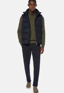 Down-Filled Flannel Gilet With Hood|Boggi Milano Sale