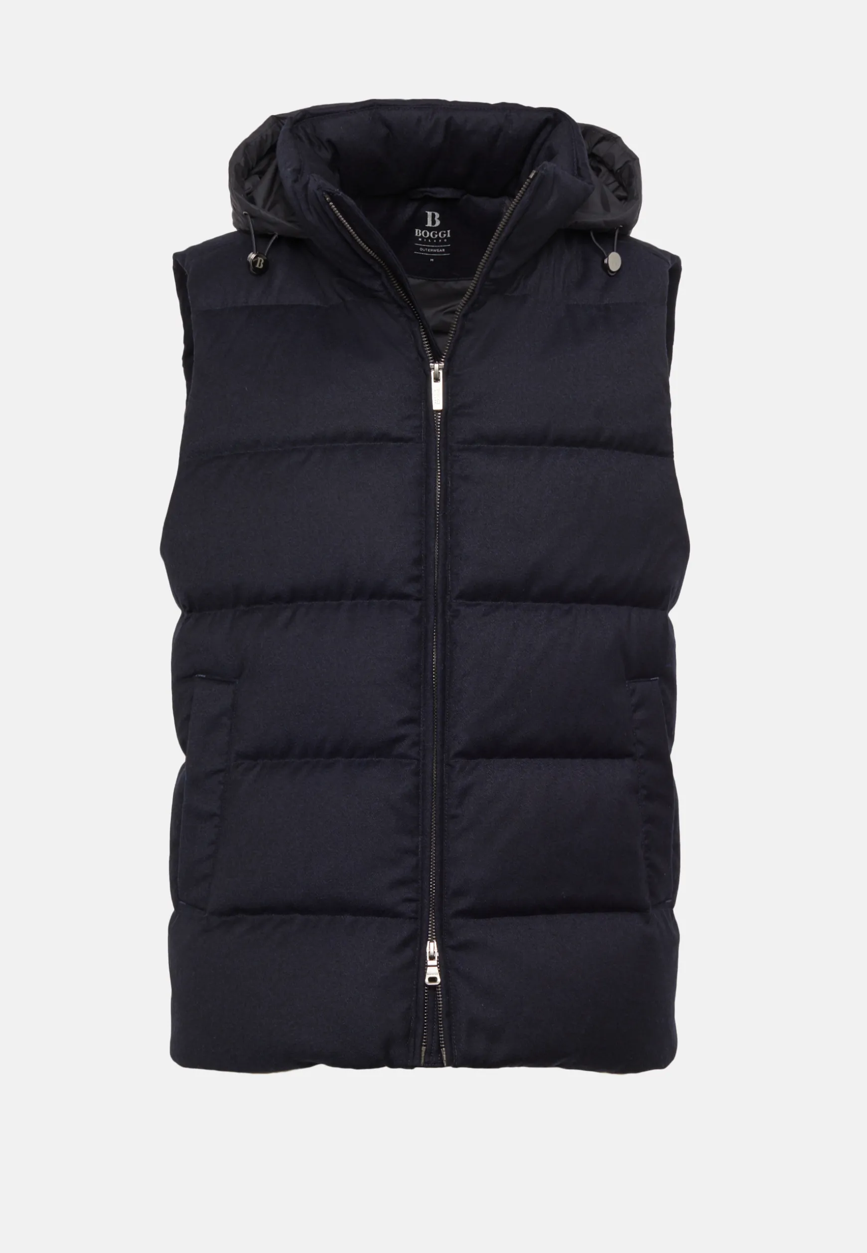 Down-Filled Flannel Gilet With Hood|Boggi Milano Sale