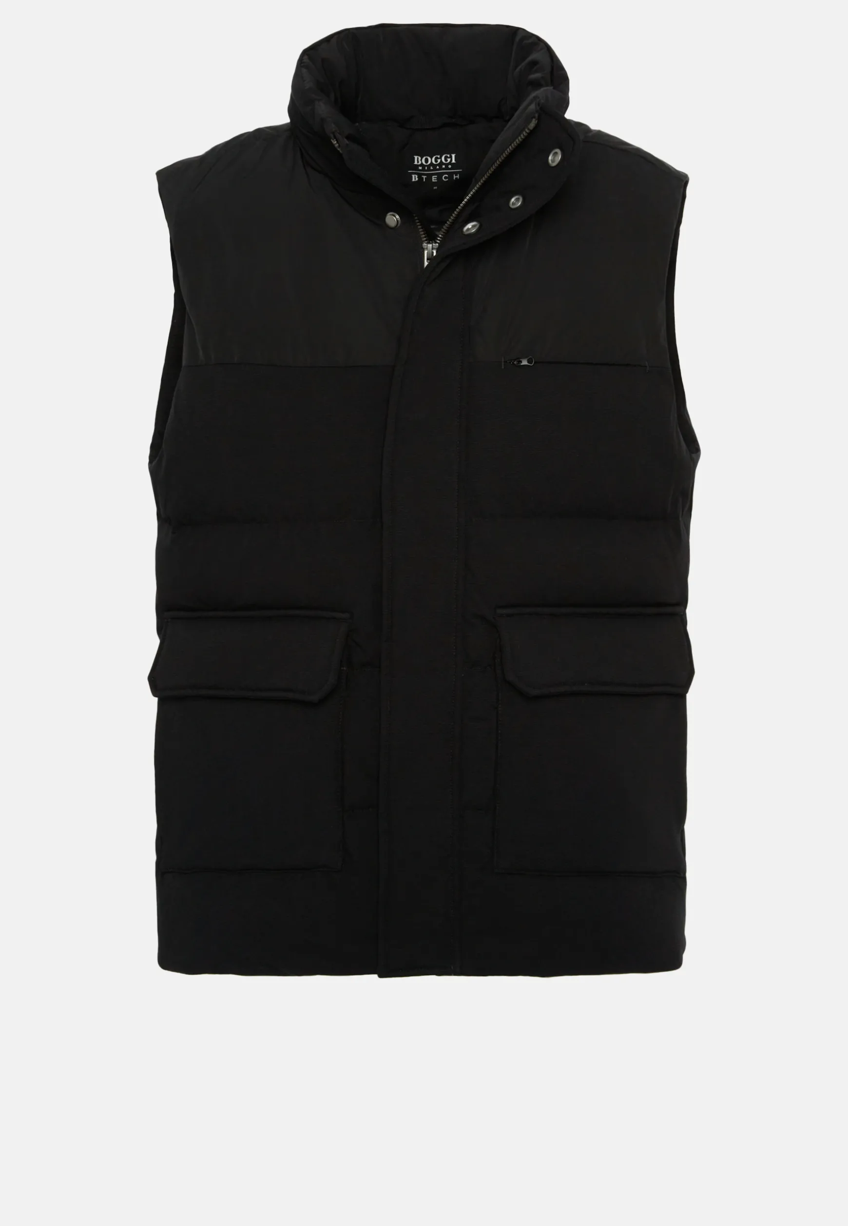 Down-Filled Nylon Waistcoat With Hood|Boggi Milano Discount