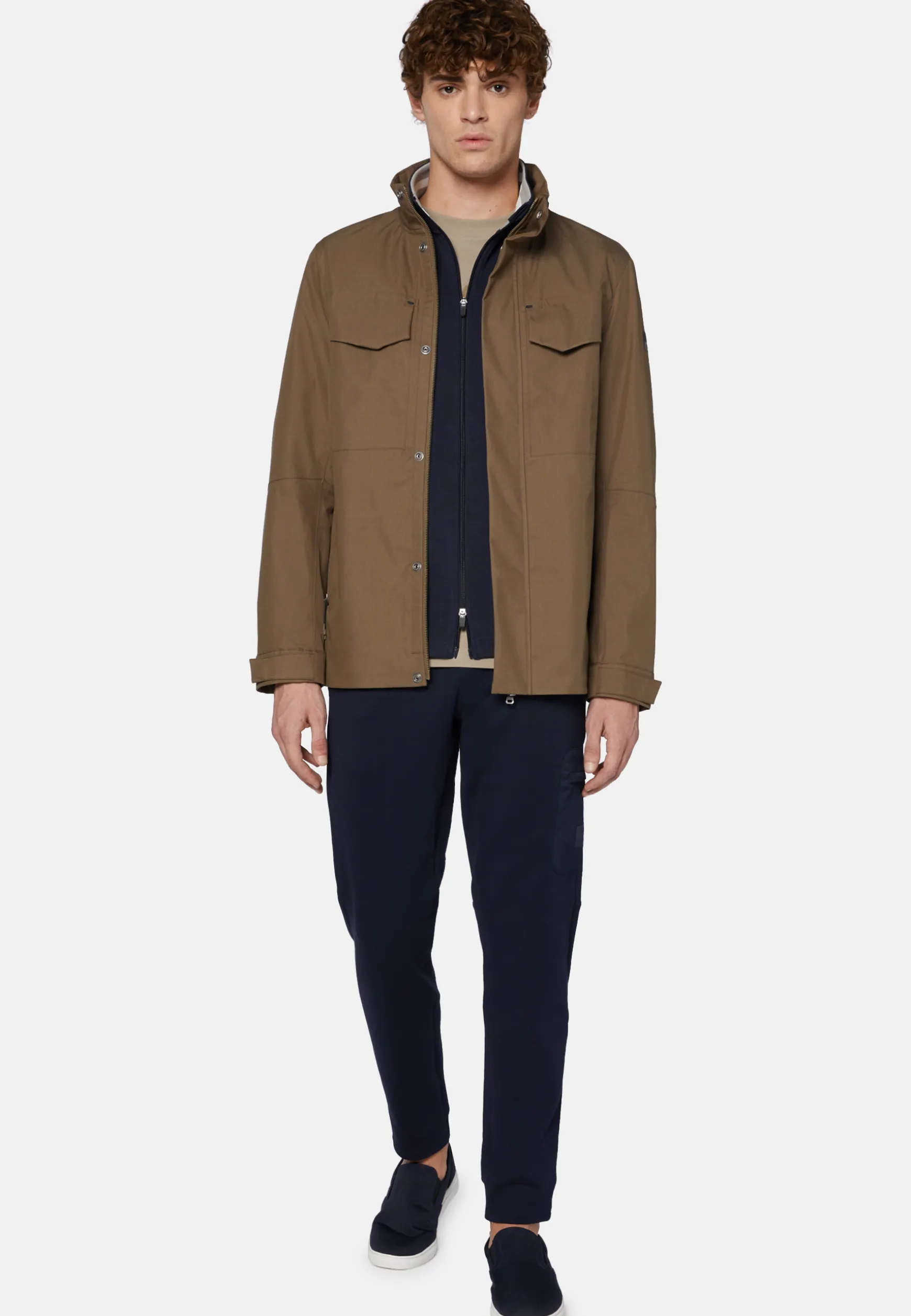 Field Jacket In Cotton Nylon|Boggi Milano Clearance