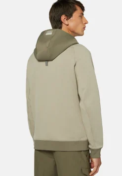 Full Zip Hoodie In Light Recycled Scuba|Boggi Milano Clearance