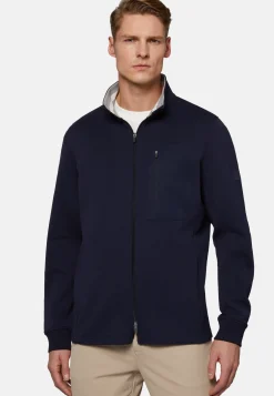 Full-Zip Hoodie In Lightweight Scuba|Boggi Milano Best Sale