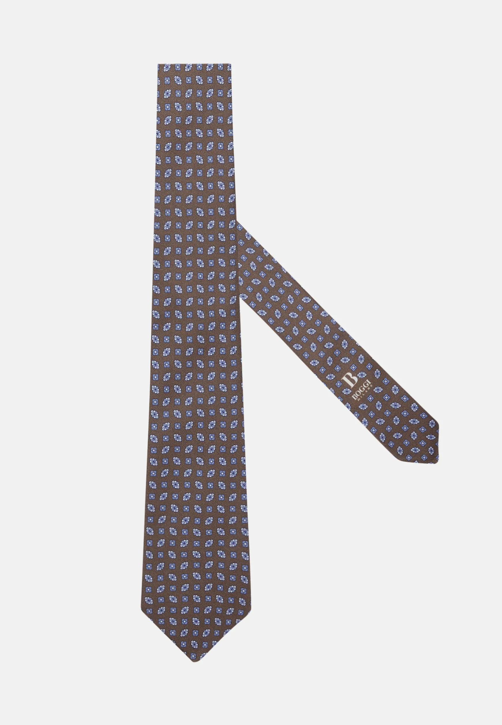 Geometric Patterned Silk Tie|Boggi Milano Store