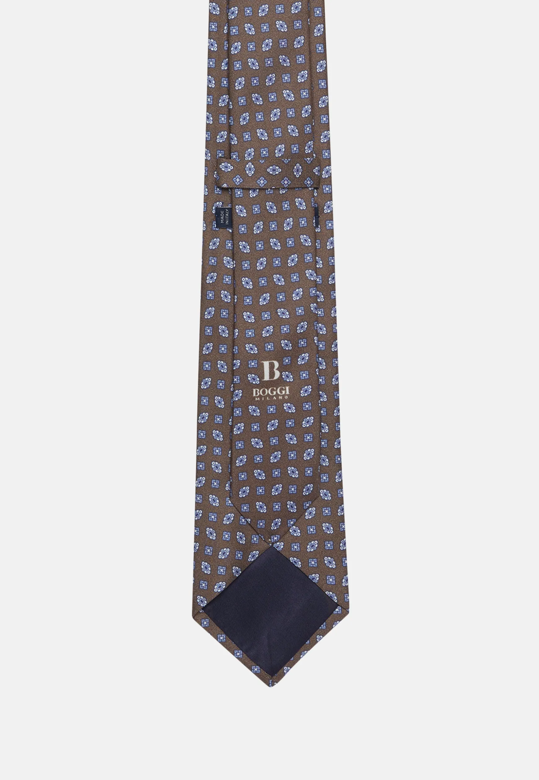 Geometric Patterned Silk Tie|Boggi Milano Store