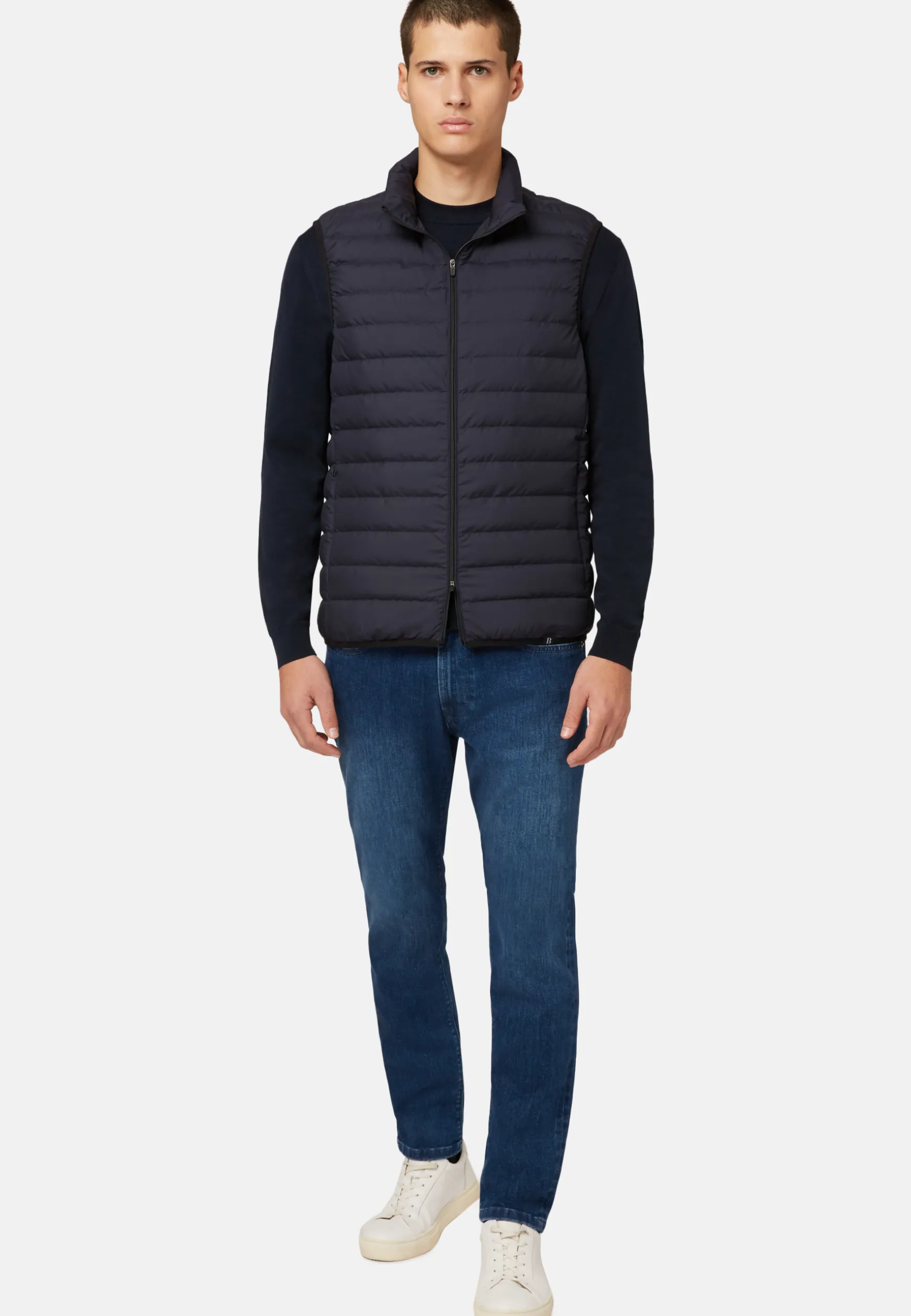 Goose Down Recycled Fabric Waistcoat|Boggi Milano Cheap