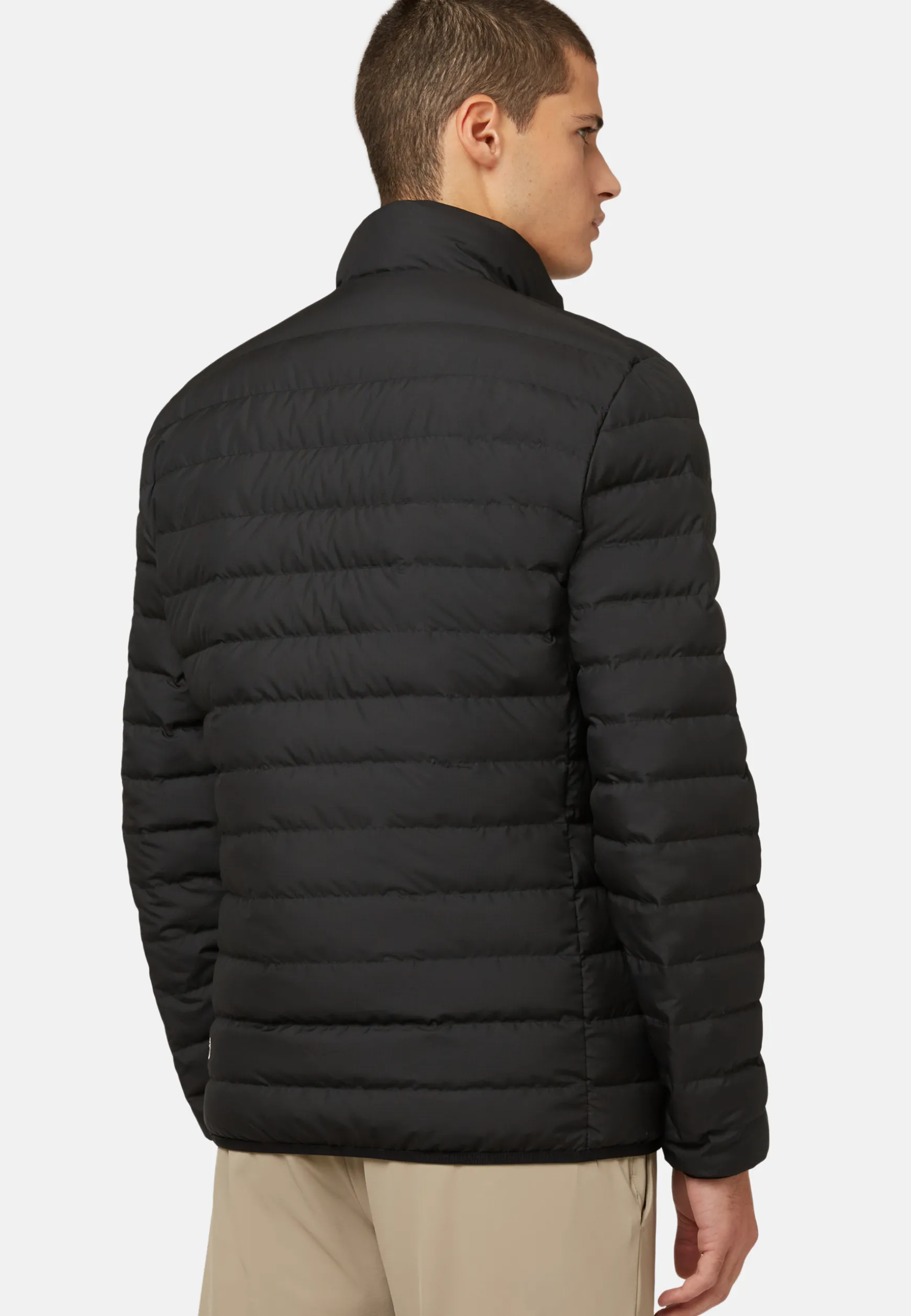 Goose Down Recycled Fabric Bomber Jacket|Boggi Milano Flash Sale