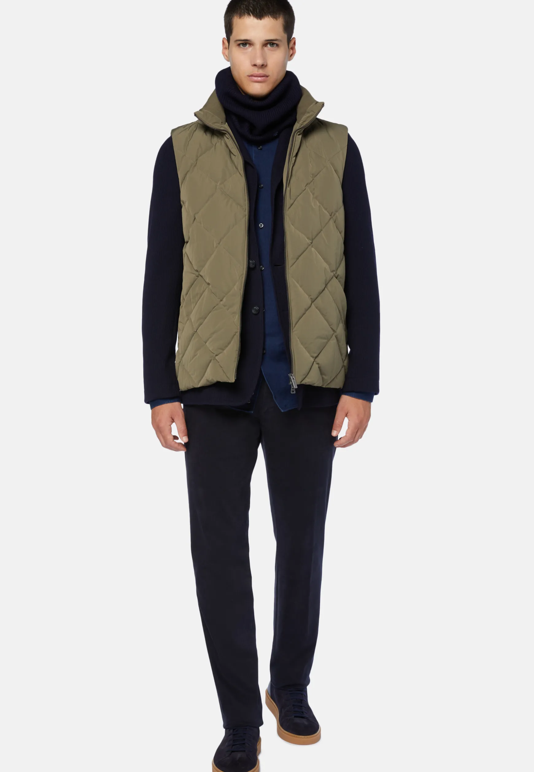 Goose Down Recycled Fabric Waistcoat|Boggi Milano New