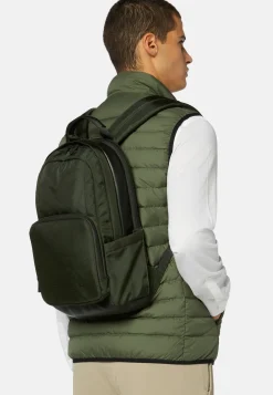 Green Backpack in Recycled Technical Fabric|Boggi Milano Clearance