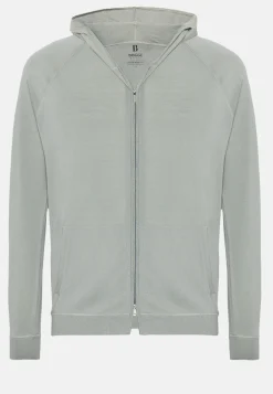 Full Zip Hooded Jumper In Merino Wool|Boggi Milano Store