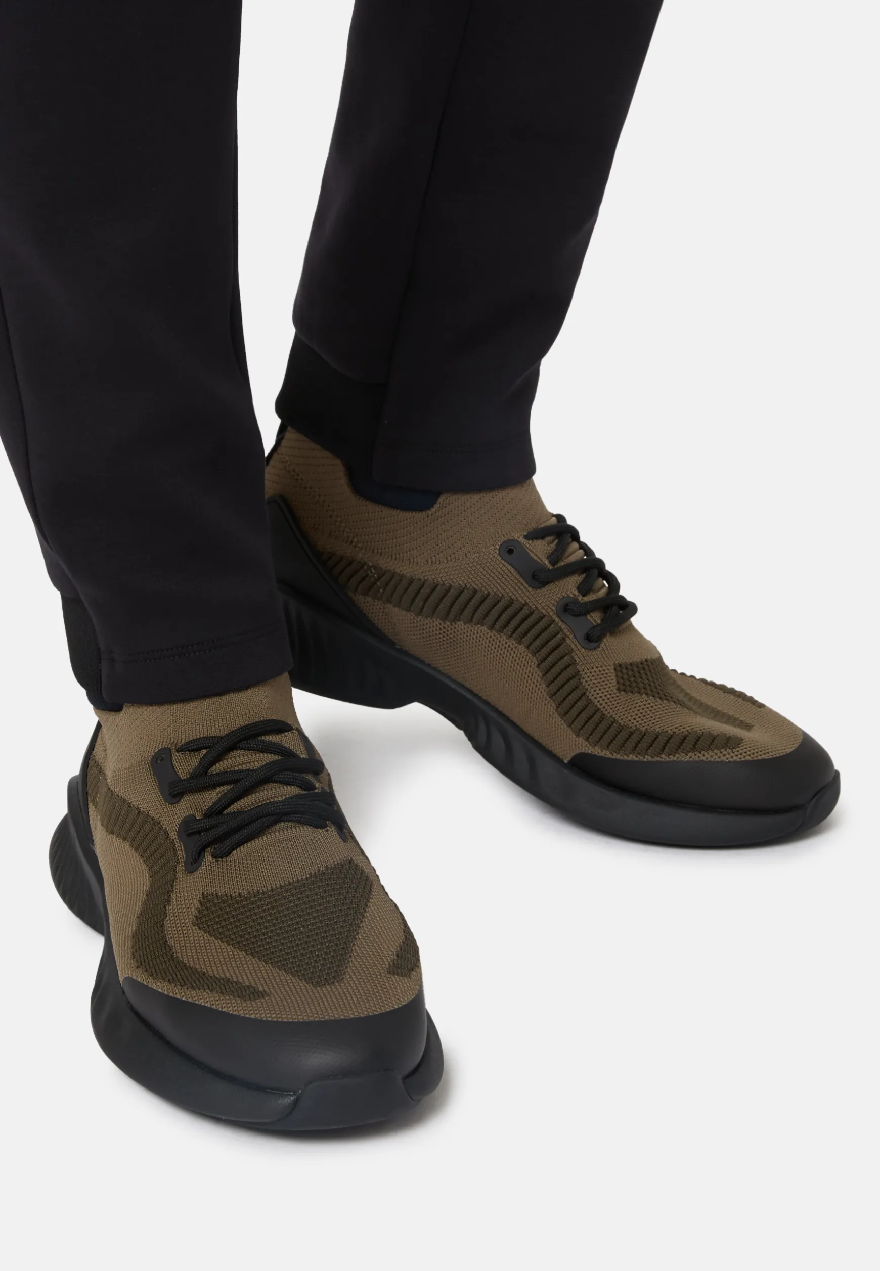 Green Recycled Yarn Willow Trainers|Boggi Milano Online