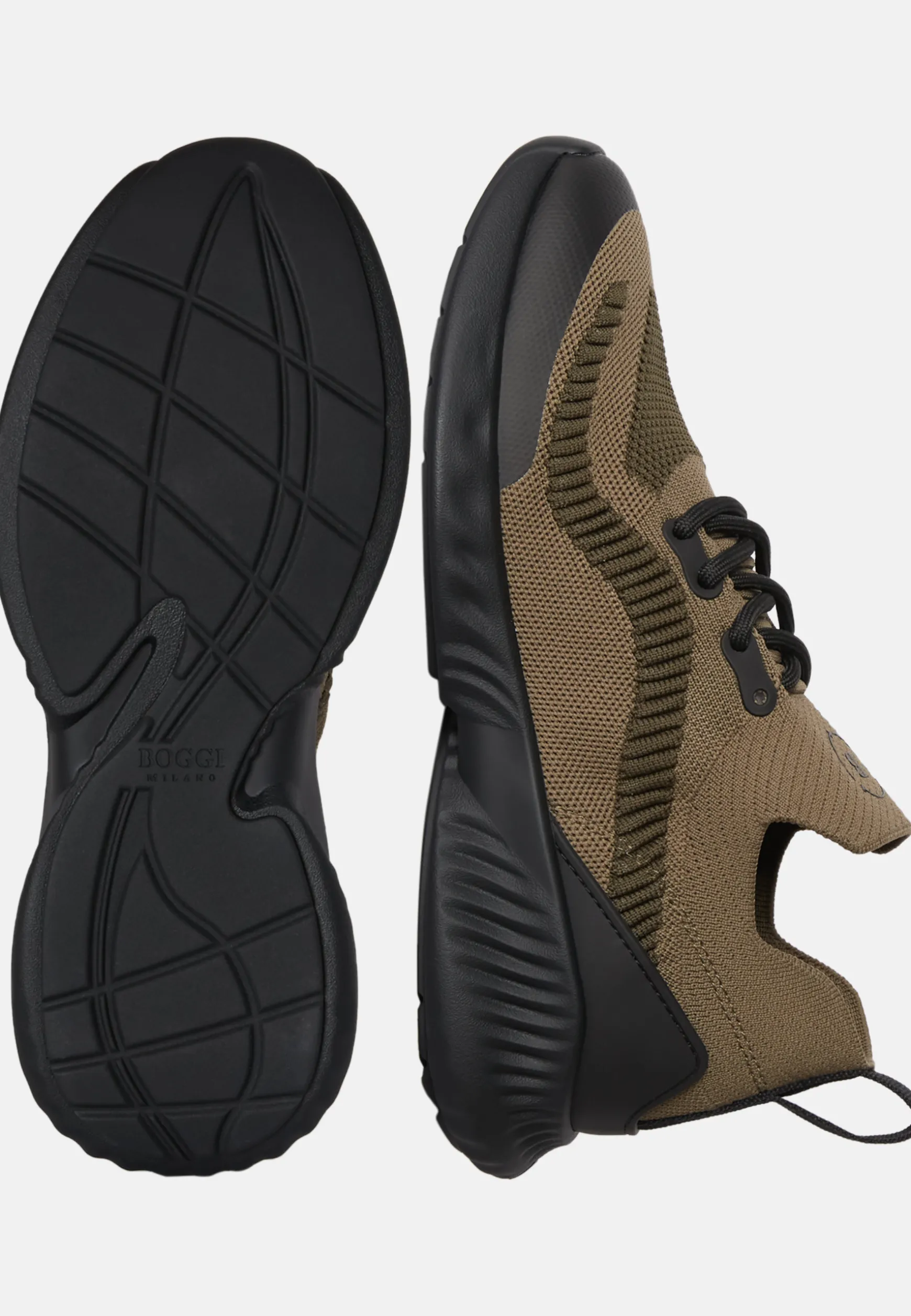 Green Recycled Yarn Willow Trainers|Boggi Milano Online