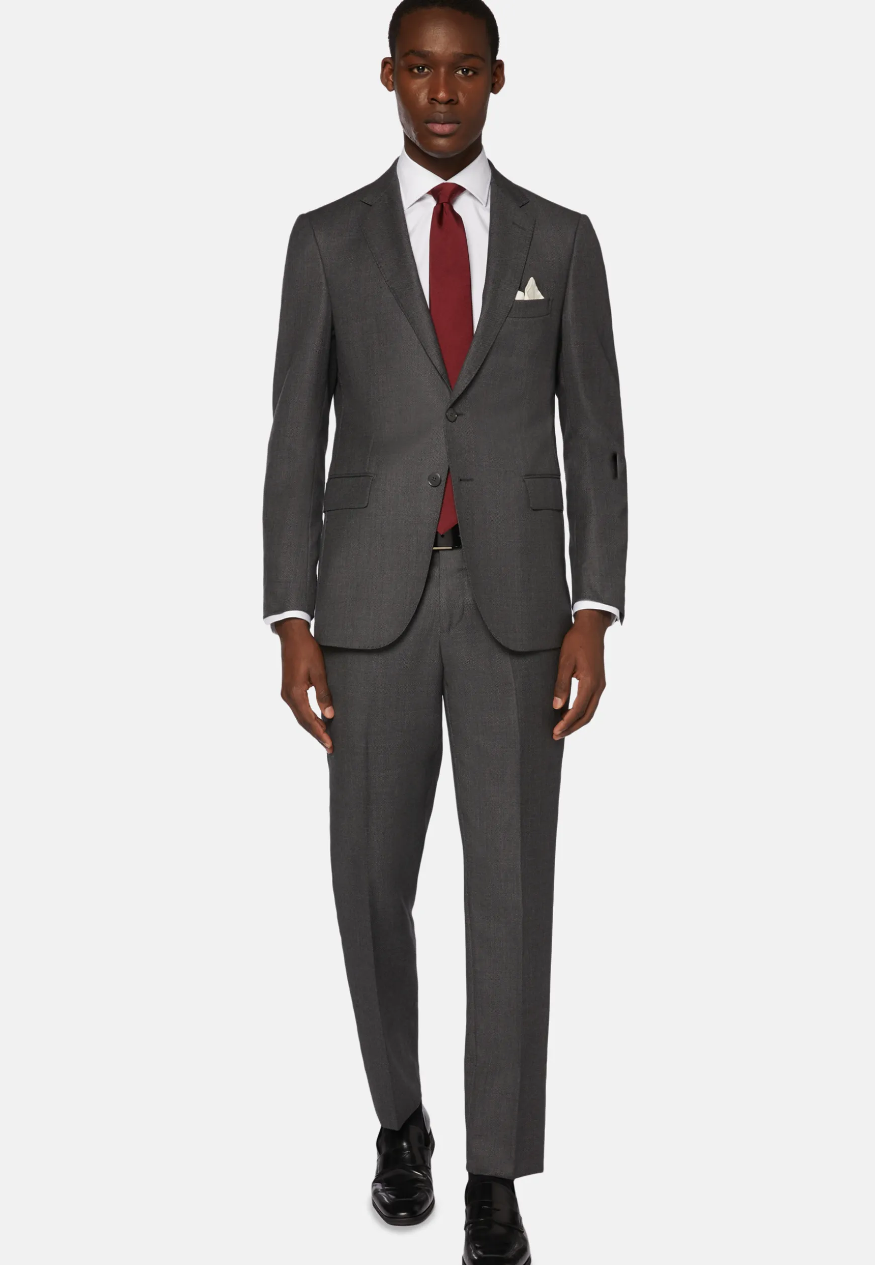 Grey Birdseye Jacket In Super 110 Wool|Boggi Milano Fashion