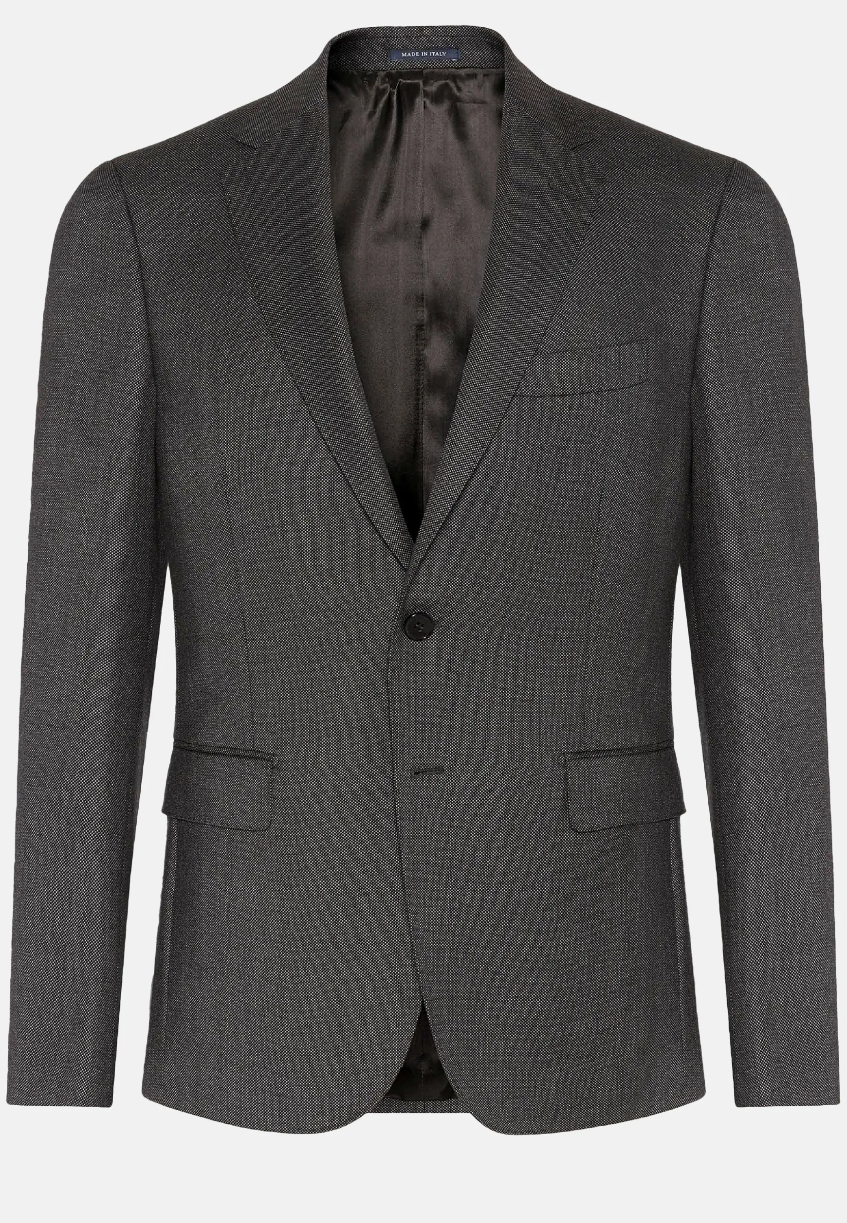 Grey Birdseye Jacket In Super 110 Wool|Boggi Milano Fashion