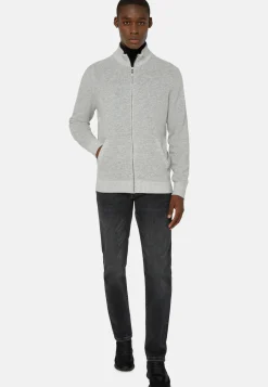 Full-Zip Jumper In a Cashmere Blend|Boggi Milano Flash Sale
