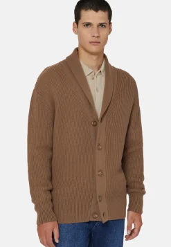 Shawl Neck Cardigan In Merino Wool|Boggi Milano Clearance
