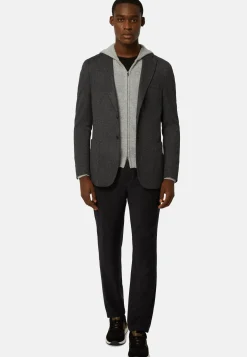 Herringbone Jersey Blazer Style Bari|Boggi Milano New