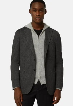 Herringbone Jersey Blazer Style Bari|Boggi Milano New