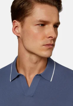 Cotton Crepe Knit Polo Shirt|Boggi Milano Best Sale