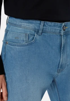 Light Blue Stretch Denim Jeans|Boggi Milano Outlet