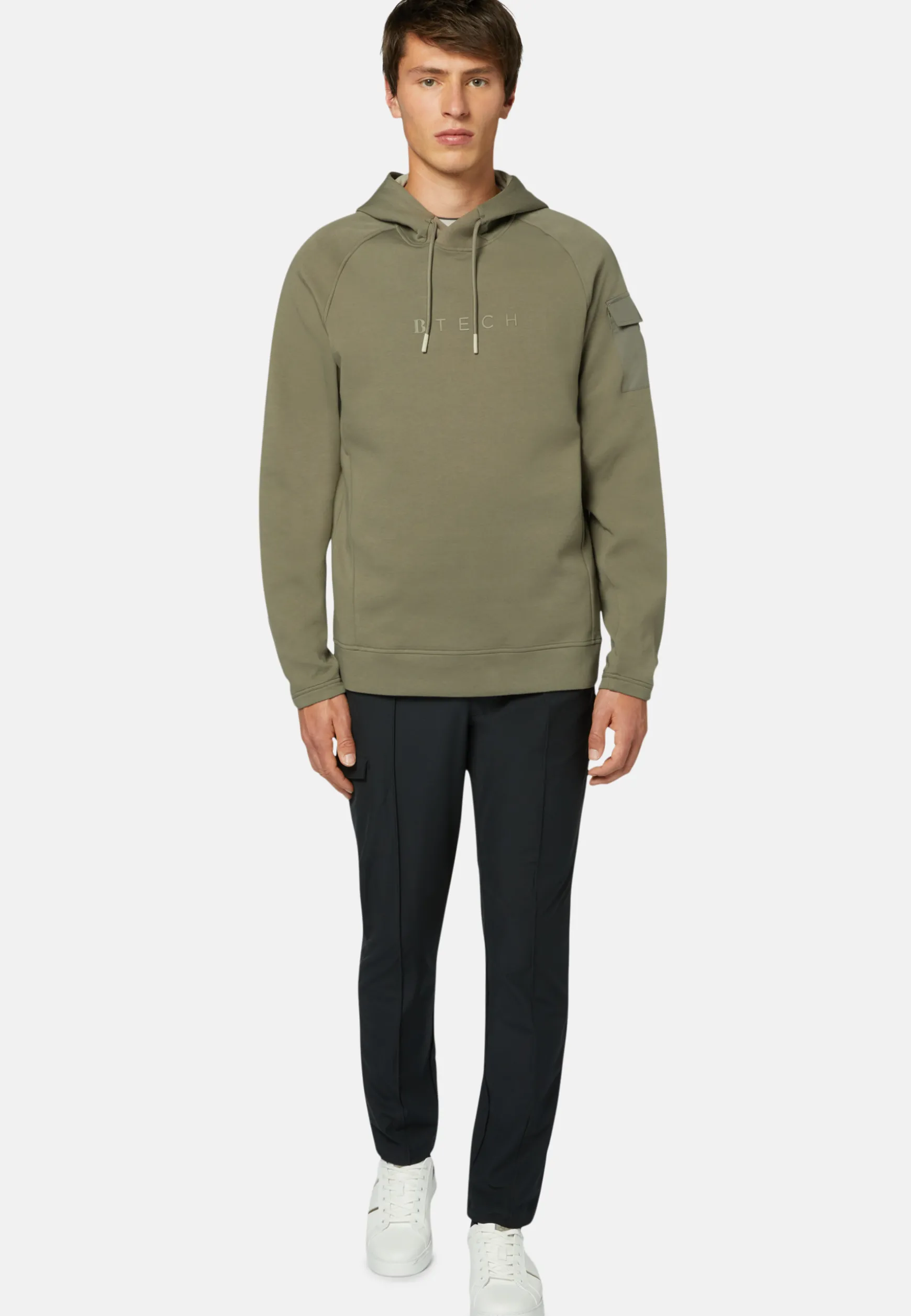 Light Recycled Scuba Hooded Sweatshirt|Boggi Milano Sale