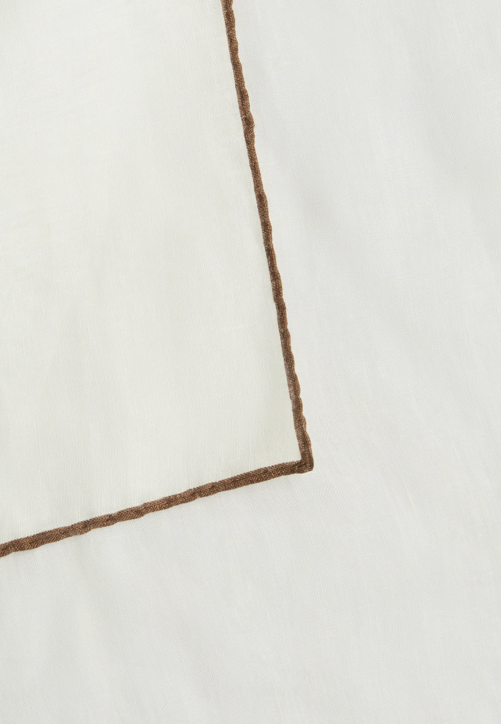 Linen Pocket Square With Contrasting Piping|Boggi Milano Clearance