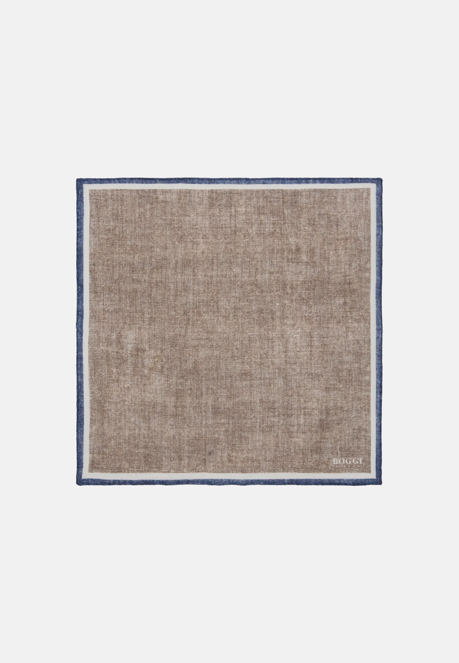 Linen Pocket Square With Contrasting Edge|Boggi Milano Cheap