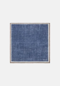 Linen Pocket Square With Contrasting Edge|Boggi Milano Best Sale