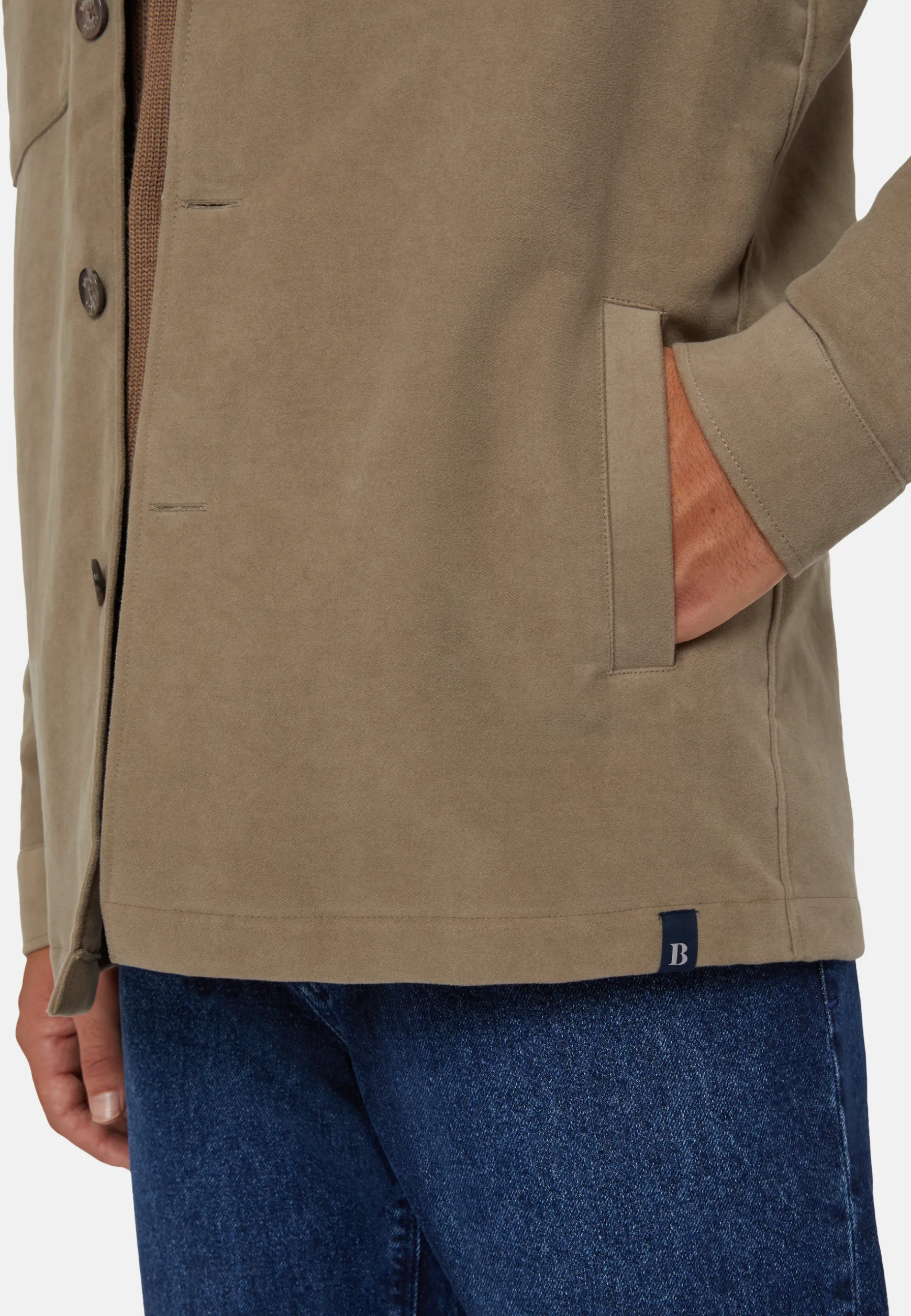 Link Shirt Jacket In Moleskin|Boggi Milano Flash Sale