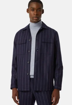 Link Shirt Jacket in Wool Flannel|Boggi Milano Best