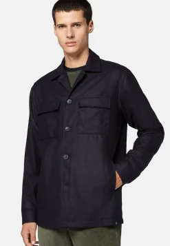 Link Shirt Jacket in Wool Flannel|Boggi Milano Best Sale