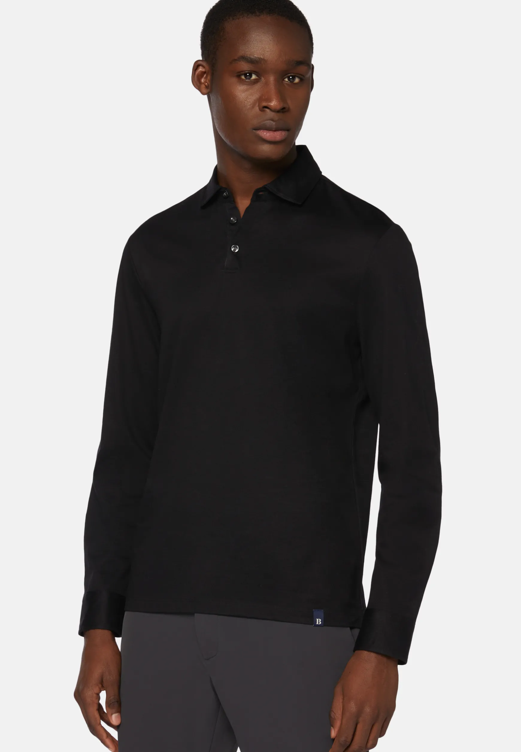 Long Sleeved Regular Fit Polo Shirt In Pima Cotton Jersey|Boggi Milano Cheap