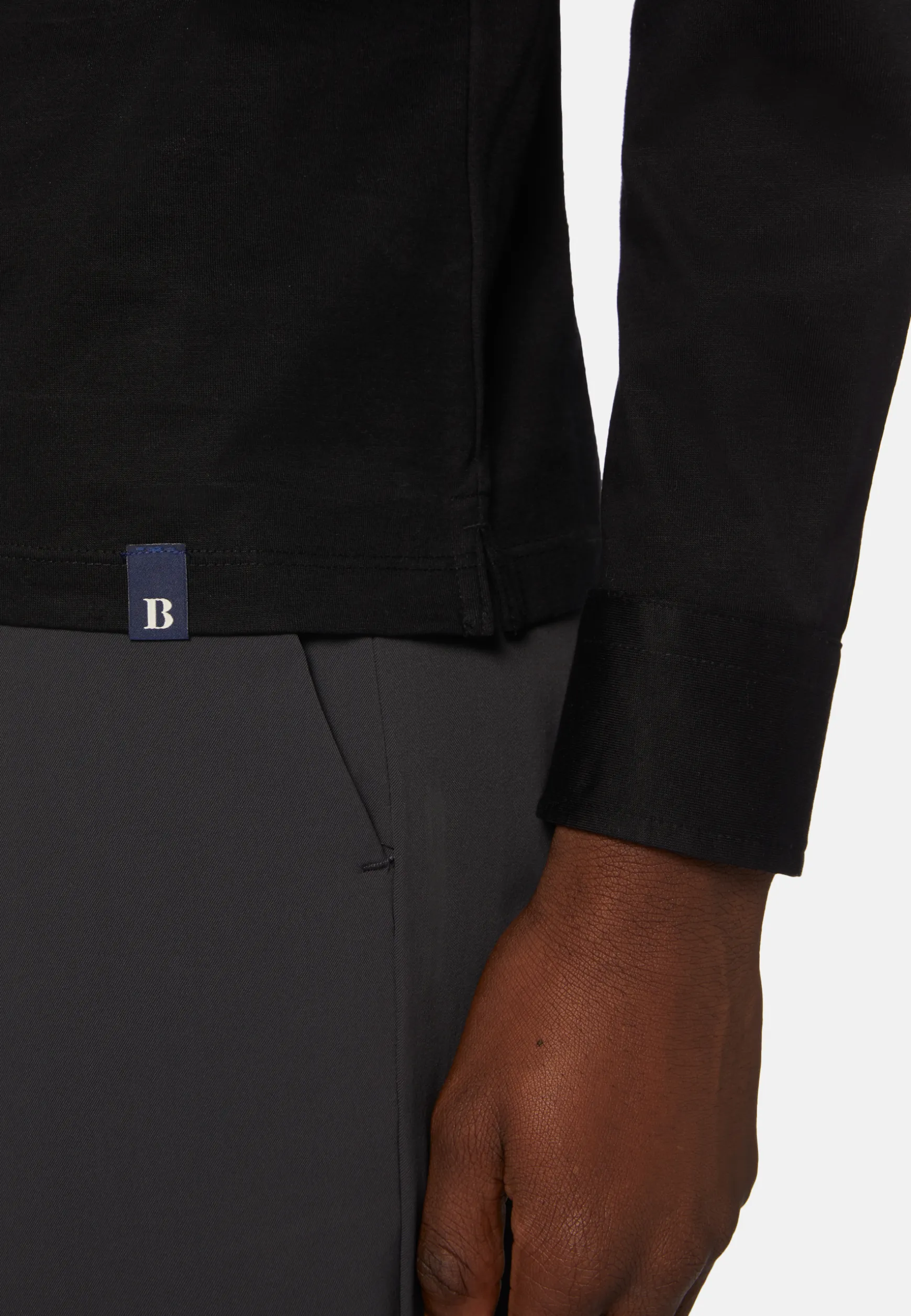 Long Sleeved Regular Fit Polo Shirt In Pima Cotton Jersey|Boggi Milano Cheap
