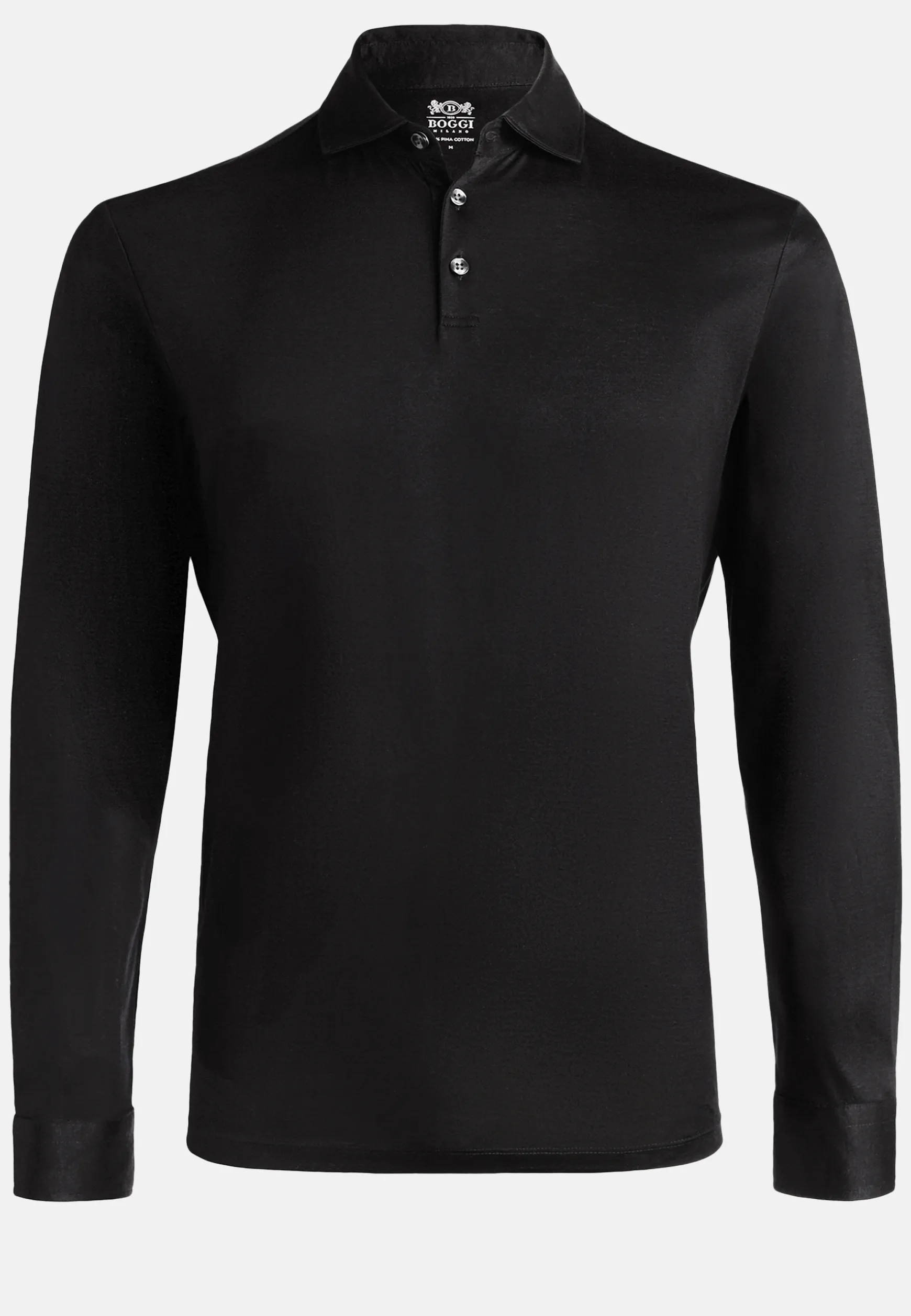 Long Sleeved Regular Fit Polo Shirt In Pima Cotton Jersey|Boggi Milano Cheap