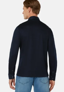 Long Sleeved Regular Fit Polo Shirt In Pima Cotton Jersey|Boggi Milano Best Sale