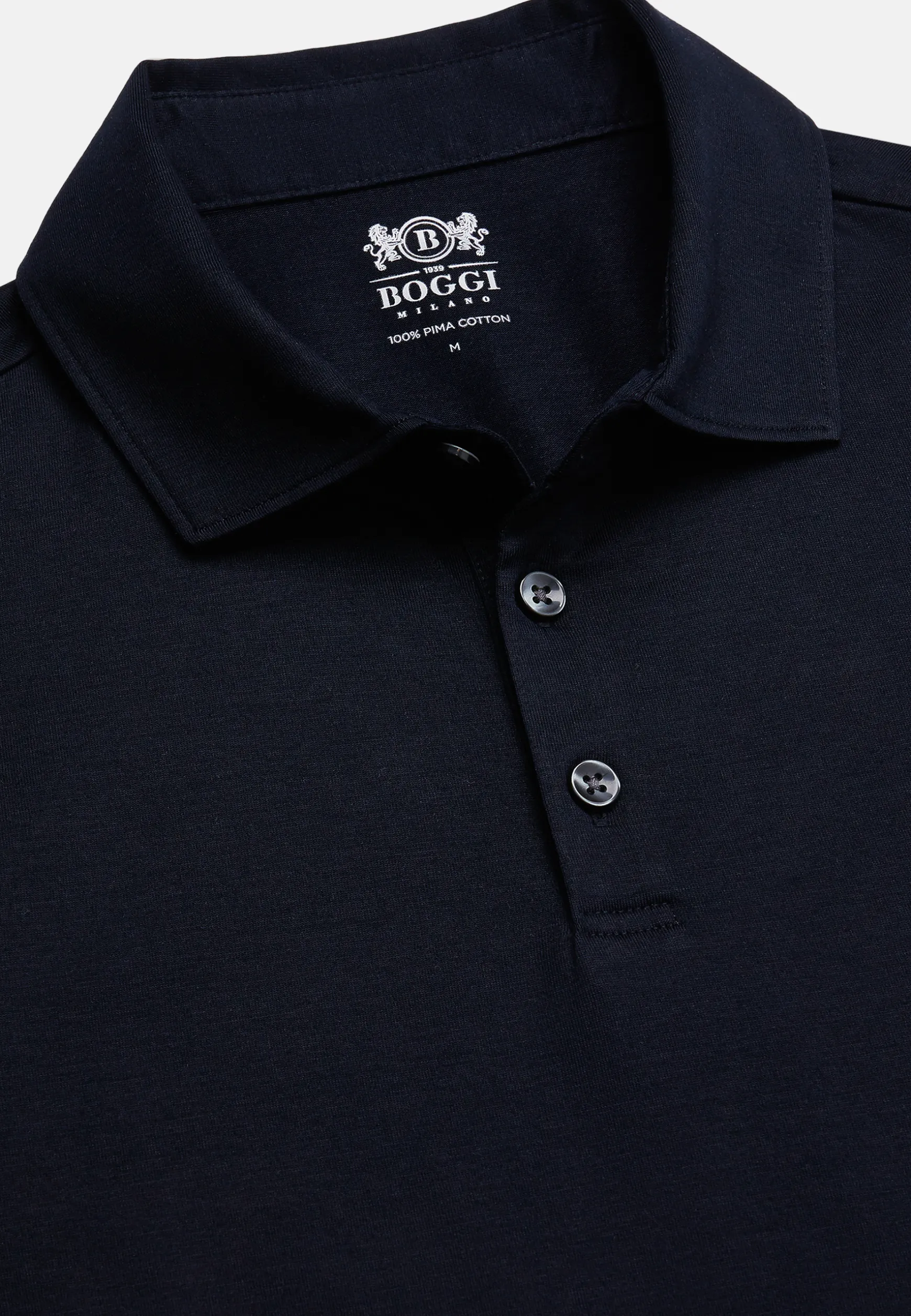Long Sleeved Regular Fit Polo Shirt In Pima Cotton Jersey|Boggi Milano Best Sale