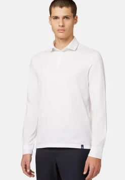 Long Sleeved Regular Fit Polo Shirt In Pima Cotton Jersey|Boggi Milano Cheap