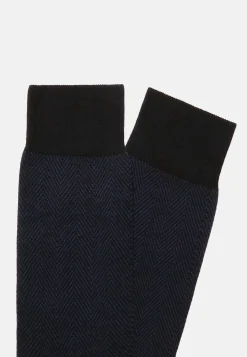 Macro Herringbone pattern Socks in Organic Cotton|Boggi Milano Online