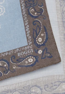 Macro Patterned Linen Pocket Square|Boggi Milano Outlet