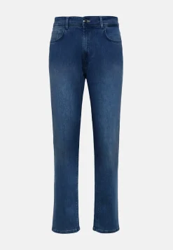Medium Blue Stretch Denim Jeans|Boggi Milano Sale