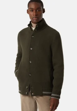 Mixed Wool Bomber Cardigan|Boggi Milano Cheap