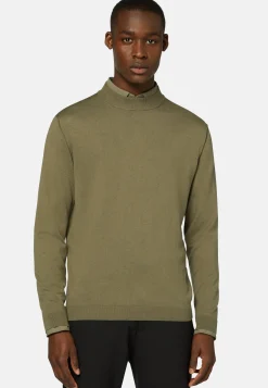 Mock Turtleneck Jumper in Silk and Cotton|Boggi Milano Cheap