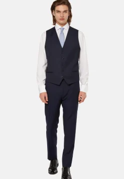 Micro Pattern Gilet In Pure Wool|Boggi Milano Cheap