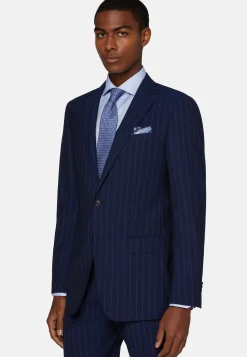 Pinstripe Suit In Stretch Wool|Boggi Milano Outlet