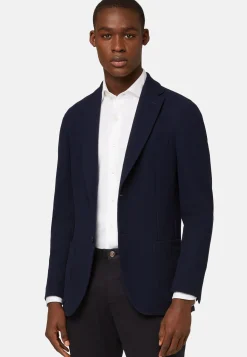 Navy Cotton B Jersey Jacket|Boggi Milano Cheap
