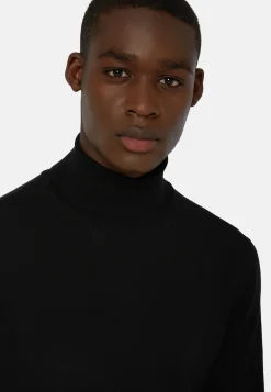 Navy Merino Wool Polo Neck Jumper|Boggi Milano Hot