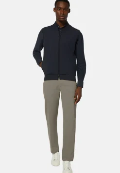 Navy Recycled and Technical Jersey Waistcoat|Boggi Milano Discount