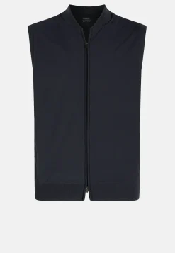 Navy Recycled and Technical Jersey Waistcoat|Boggi Milano Discount